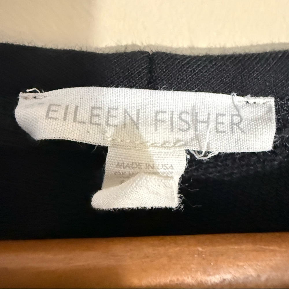 Eileen Fisher Black 100% Organic Cotton Sweatshirt XS - Picture 3 of 5
